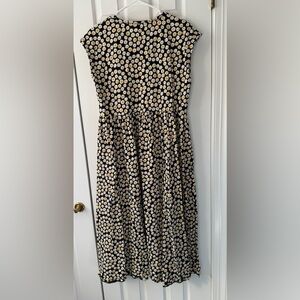 Boden Black and Gold Floral sunflower  Maxi Dress size 10 EUC